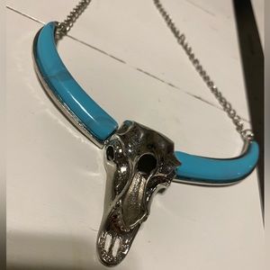 Longhorn skull necklace